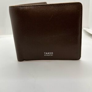 Orange and Brown Leather Wallet by